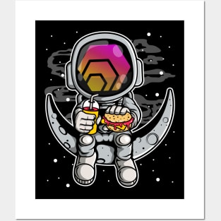 Astronaut Fastfood HEX Coin To The Moon Crypto Token Cryptocurrency Wallet Birthday Gift For Men Women Kids Posters and Art